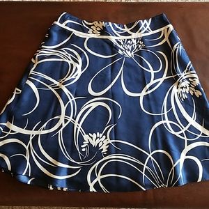 Ann Taylor Silk Knee Length A-Line Skirt